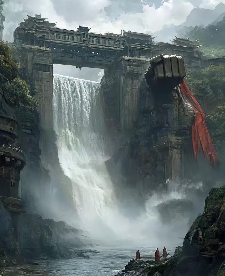 巨手横空擎古阙，
南方造岛建新城。
横批：《横空与造岛》