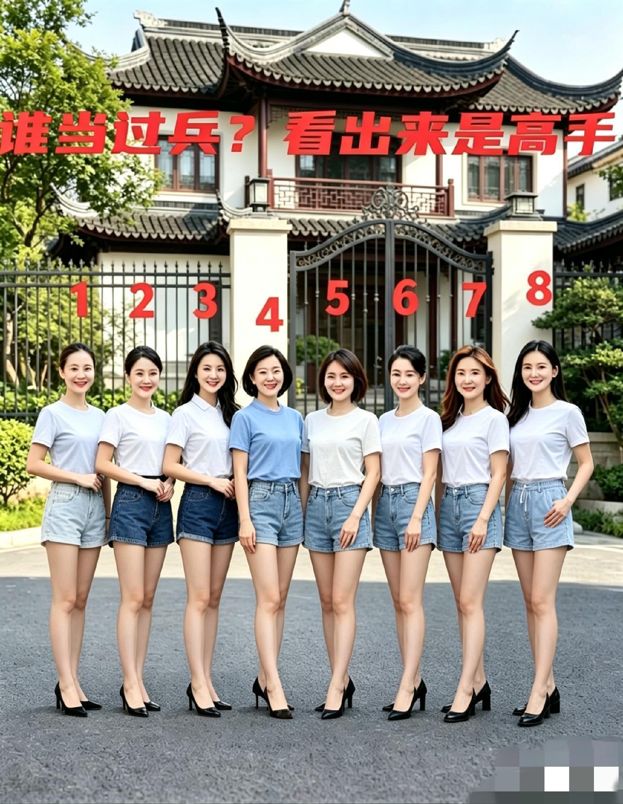 考眼力！8个人当中，有一个曾经在部队当过兵，你能分辨出来吗？
