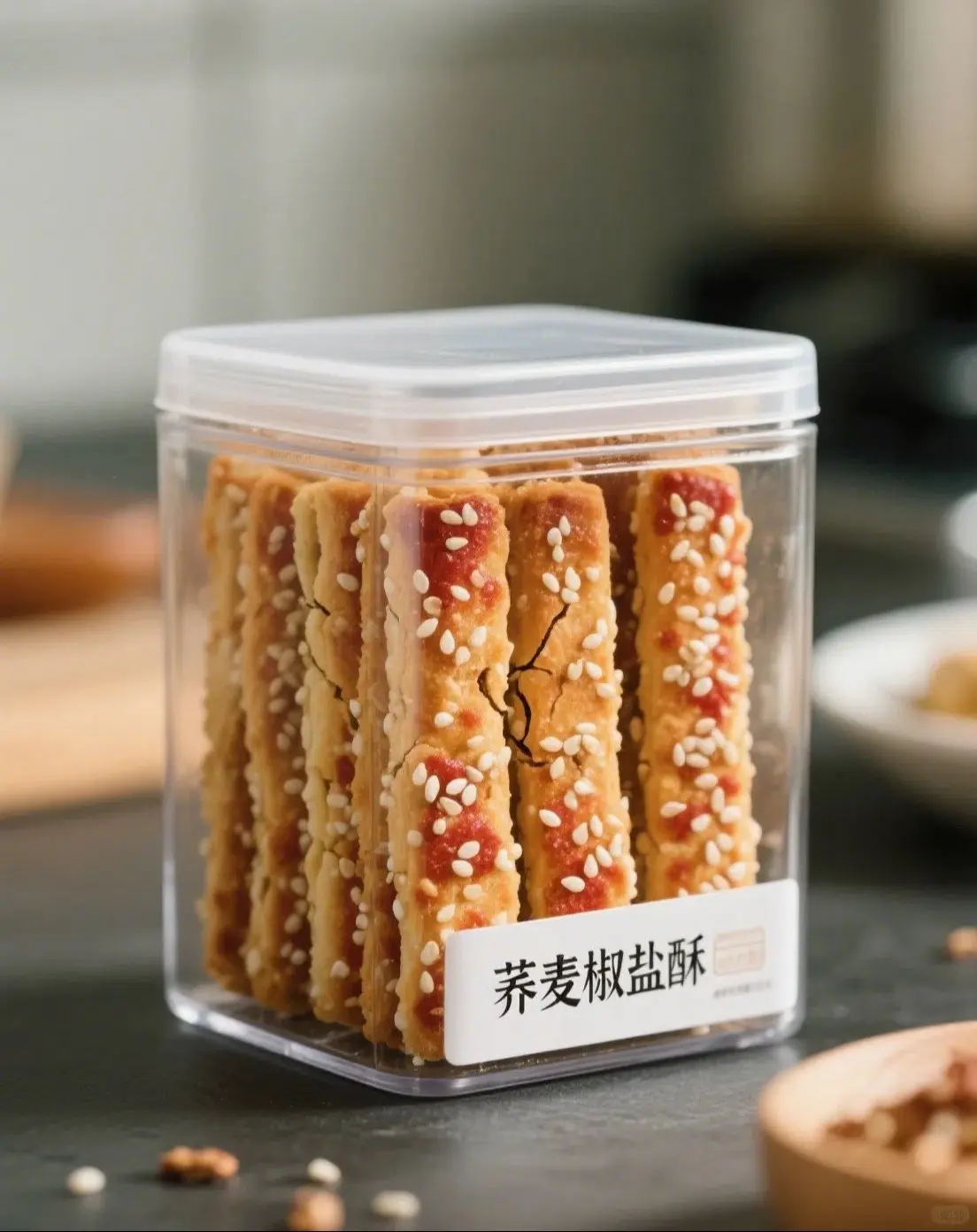 今天给大家分享这款无蔗糖荞麦椒盐酥。它由荞麦制作而成，含有膳食纤维，没...