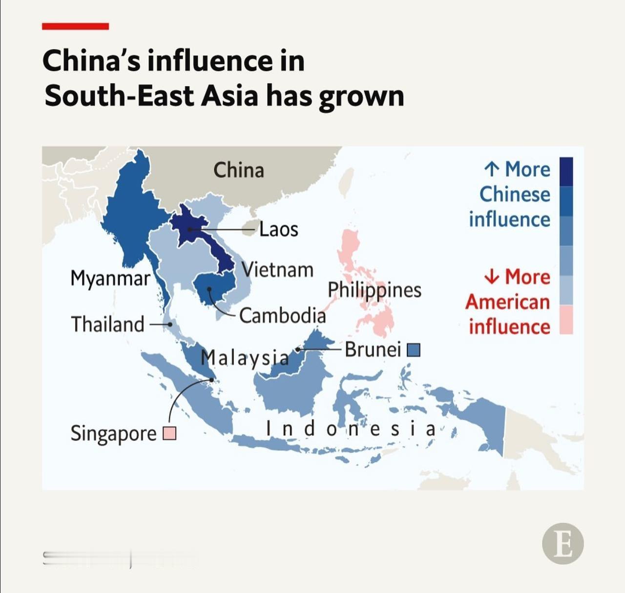 东南亚喜欢中国超过美国，菲律宾和新加坡例外！

根据澳大利亚洛伊研究所的研究结果