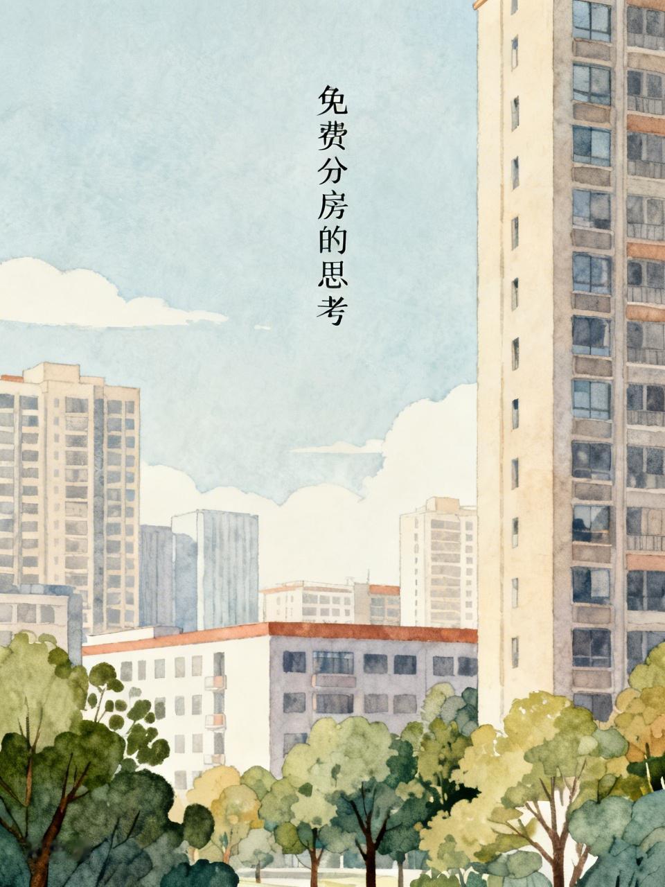 为什么我会想到中国会实现免费分房？
一，我的房子就是当年分的
二，中国现在房子很