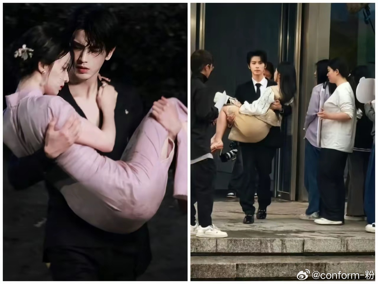 短剧演员终究是比不上明星的，看这身高还有身材，差一大截哦 