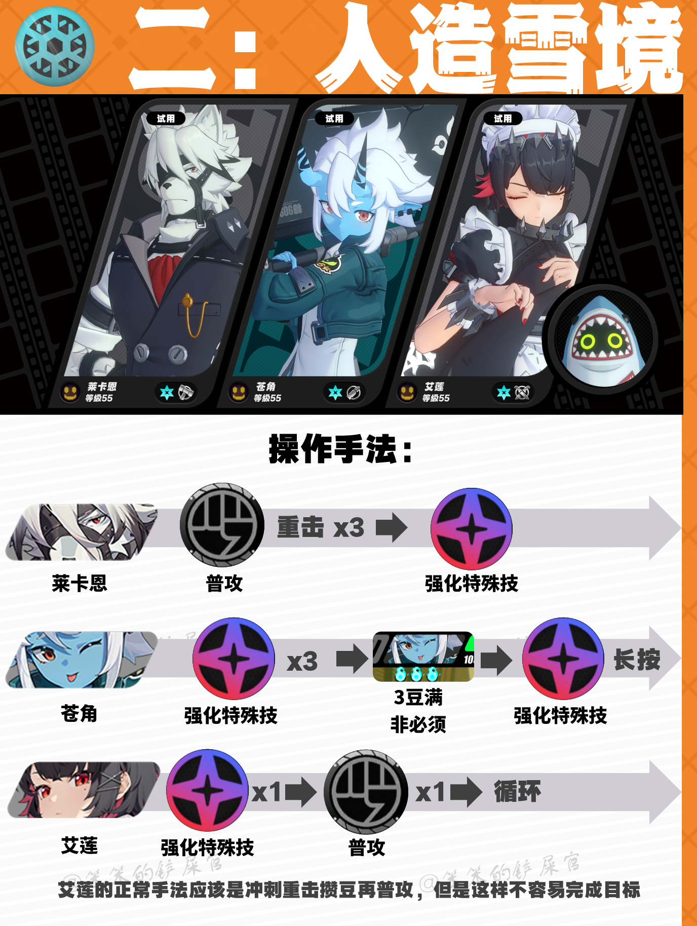 #绝区零[超话]##绝区零1.1##绝区零攻略# 小活动第二天鲨鱼妹配队试用 ​