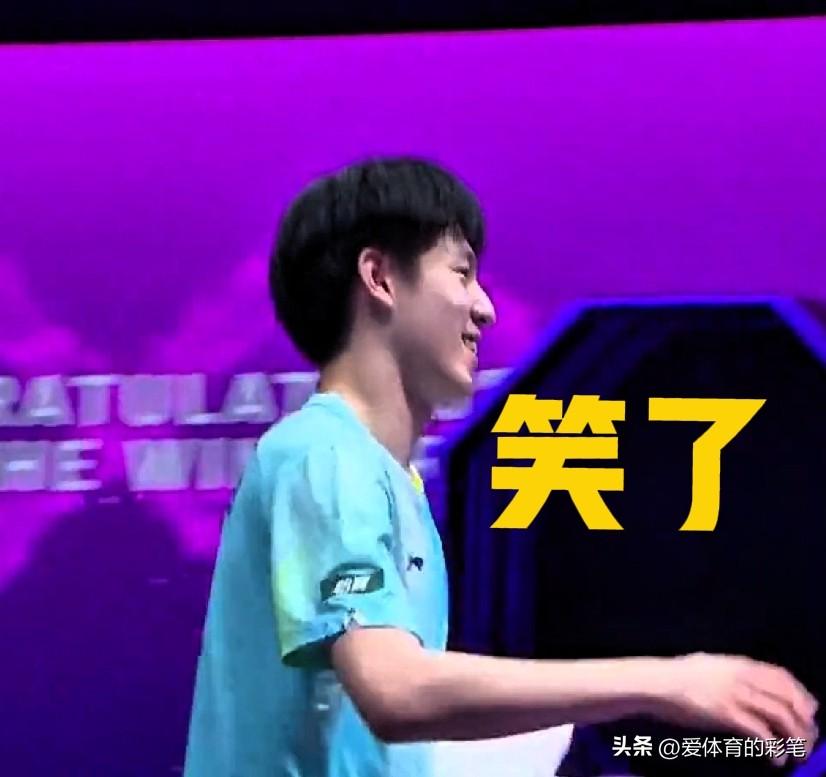 国乒温瑞博喜笑颜开[呲牙]WTT重庆赛，与莫雷加德1/8决赛第四局10:6，他差