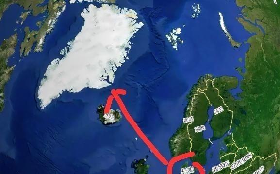 格陵兰岛从距离上看，离丹麦还真有一段距离，大概有3000公里，从面积上看，格陵兰