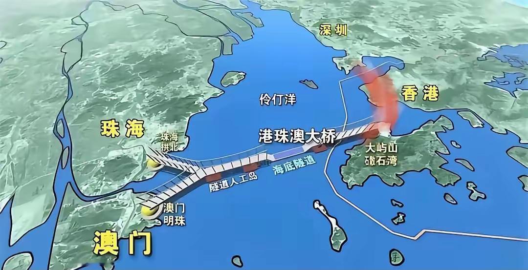 港珠澳大桥新发现，这个桥修到珠海、澳门这边可以兵分两路，为何在香港这边不给深圳也