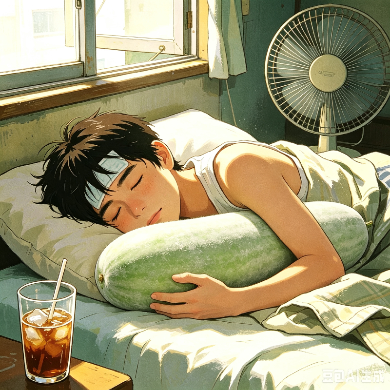 【#抱冬瓜睡觉真能降温吗#？】#并非人人适合抱冬瓜降温#  盛夏时节，高温袭人，