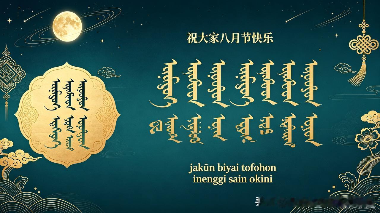@全体成员 祝大家八月节快乐ᠵᠠᡴᡡᠨ ᠪᡳᠶᠠᡳ ᡨᠣᡶᠣᡥᠣᠨ ᡳᠨᡝᠩᡤᡳ