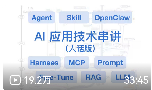 近年 AI 应用技术串讲与优质文档分享｜Agent、Skill、OpenClaw
