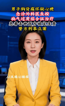 广东东莞，58岁男子胸背剧痛、怀疑心梗，赶到医院急诊科。医生诊断为“换气过度综合