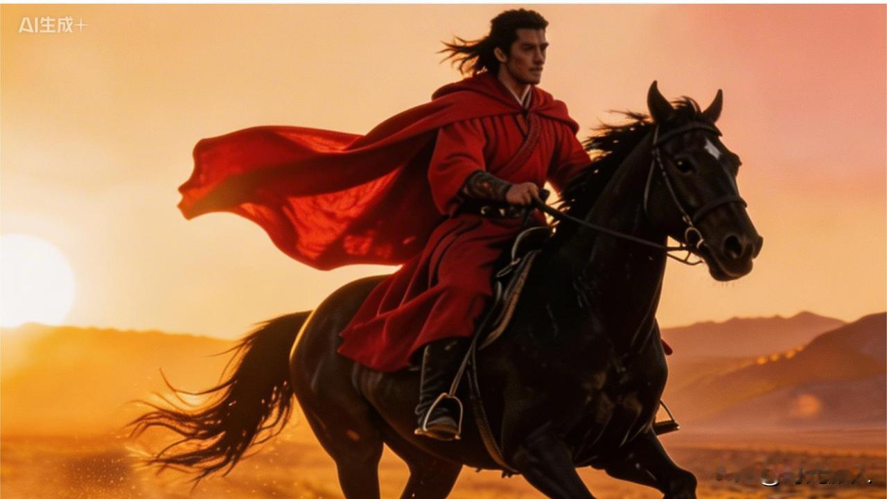 上联：策马扬鞭追落日
下联：披红仗剑走天涯