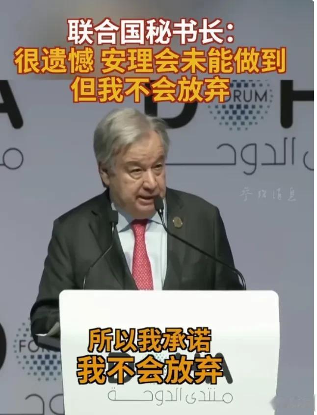 古特雷斯表态：不会放弃！
就在昨天，12月10日，联合国秘书长古特雷斯基针对加沙
