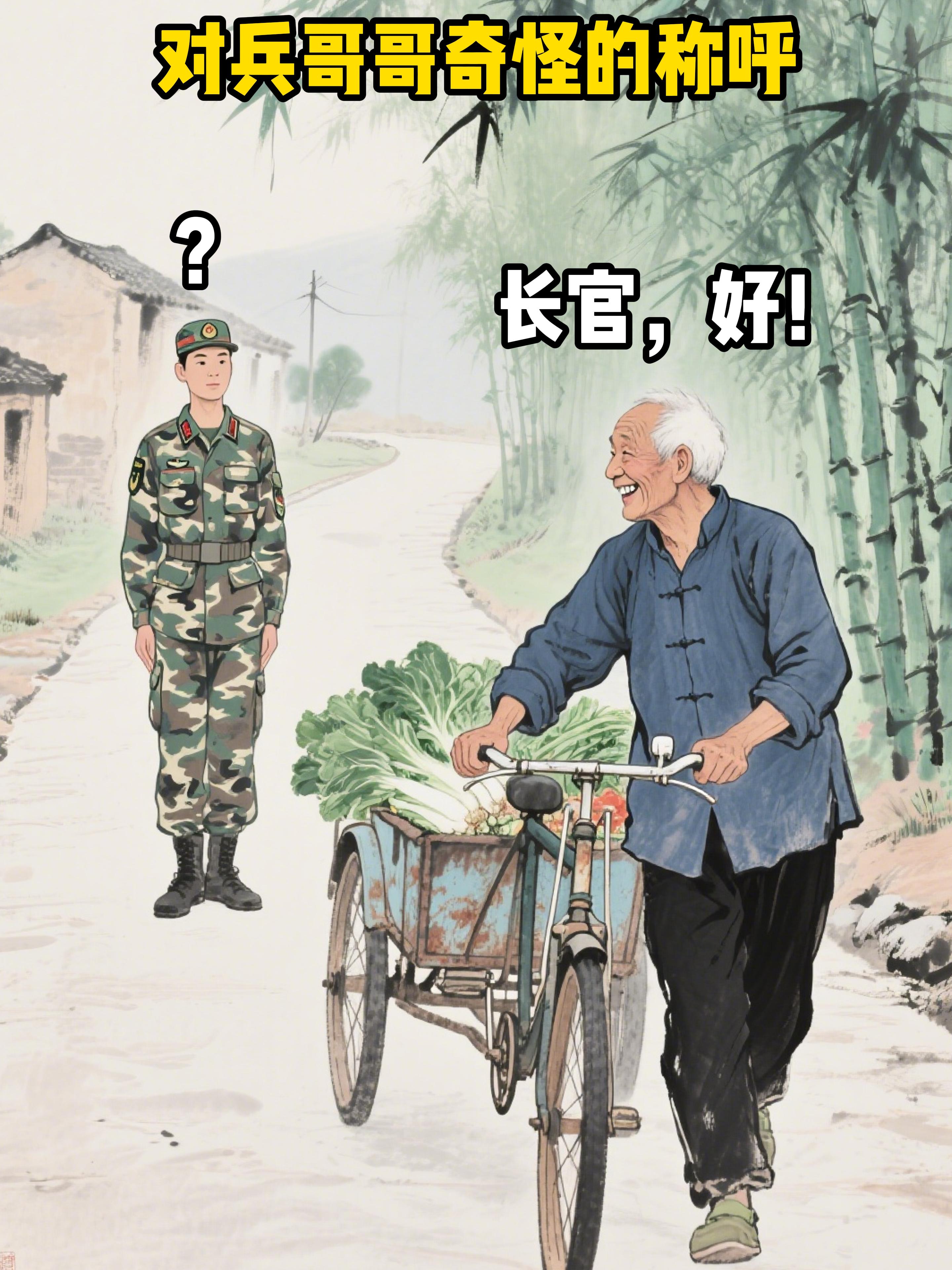 下次看见兵哥哥，不能这样叫哦。