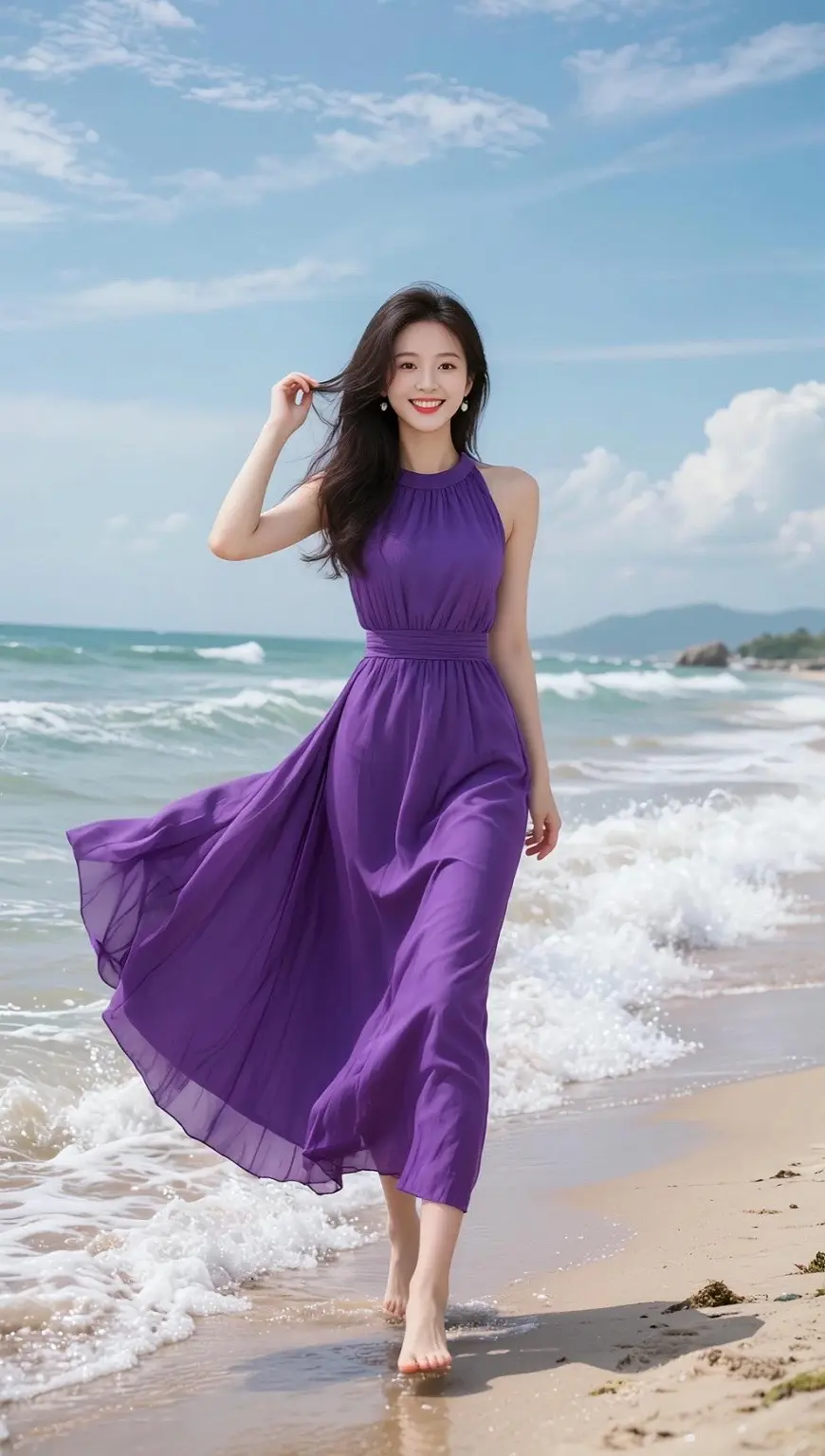 AI海滨氛围感自拍 ai创作