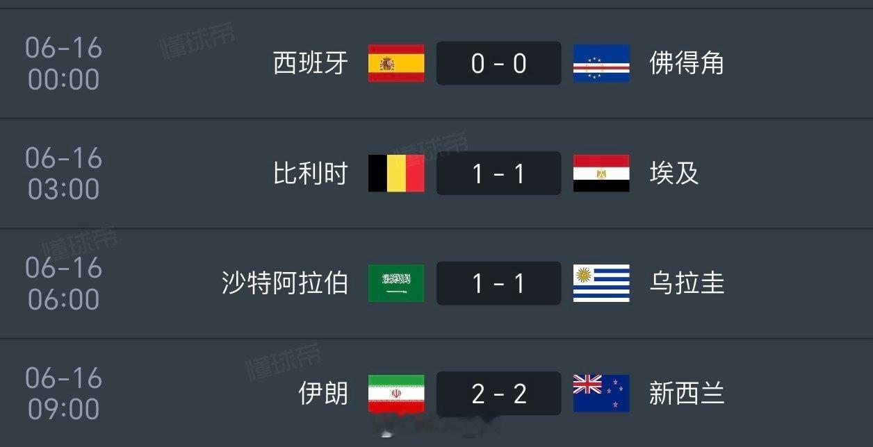 6.15四场全是平局，进球数还逐级递增 世界杯