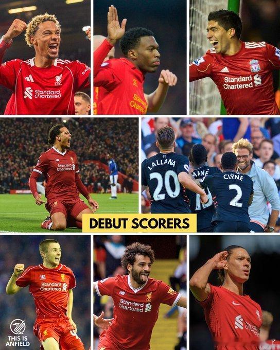 自2000年以来，共有15名利物浦球员在首秀中取得进球 ⚽️ ▪️沙维尔 vs.