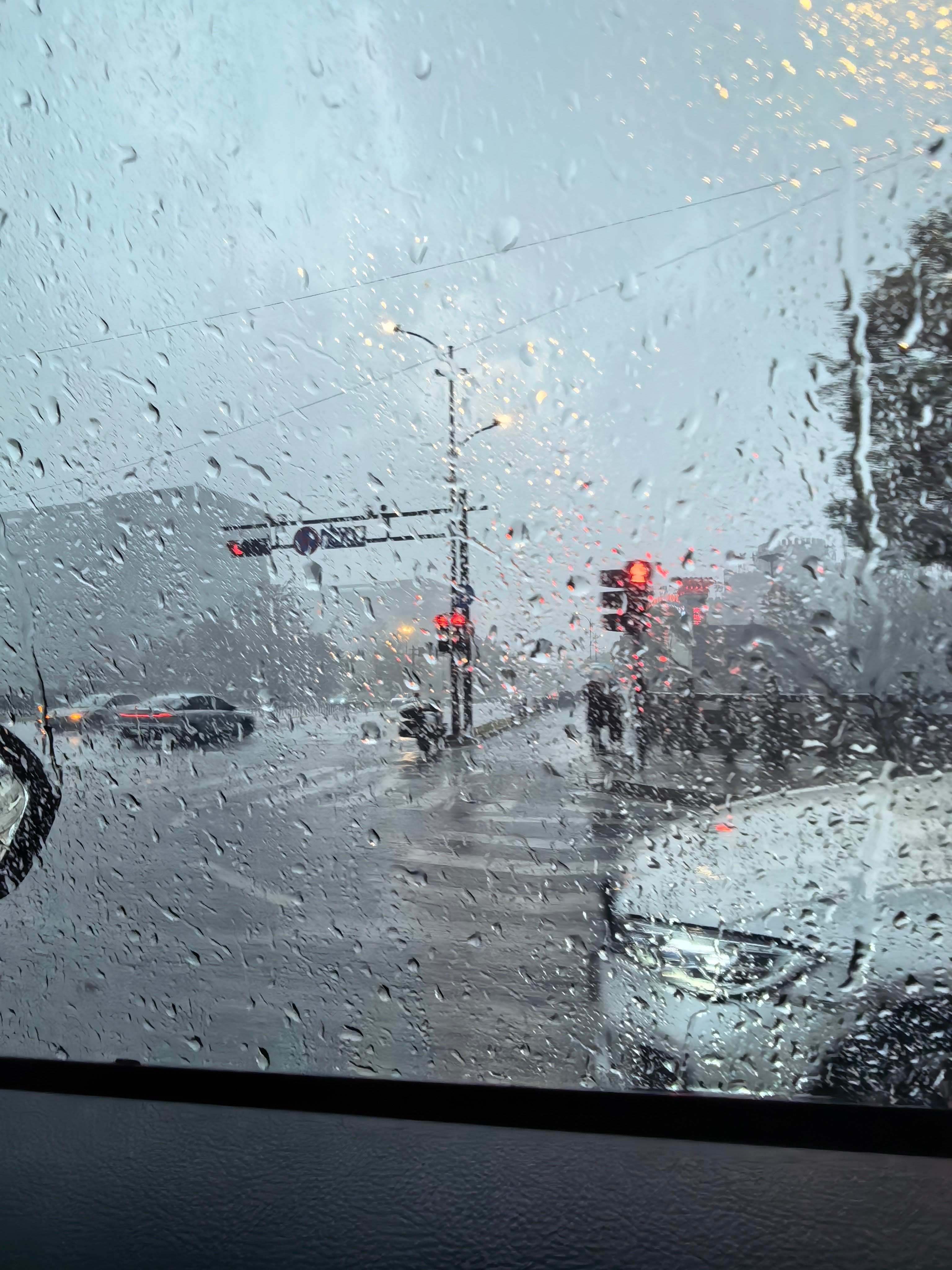 杭州暴雨昨天我在路上也遇到了暴雨，最近雨季大家出门都注意拿雨伞☔️或者没有必要的