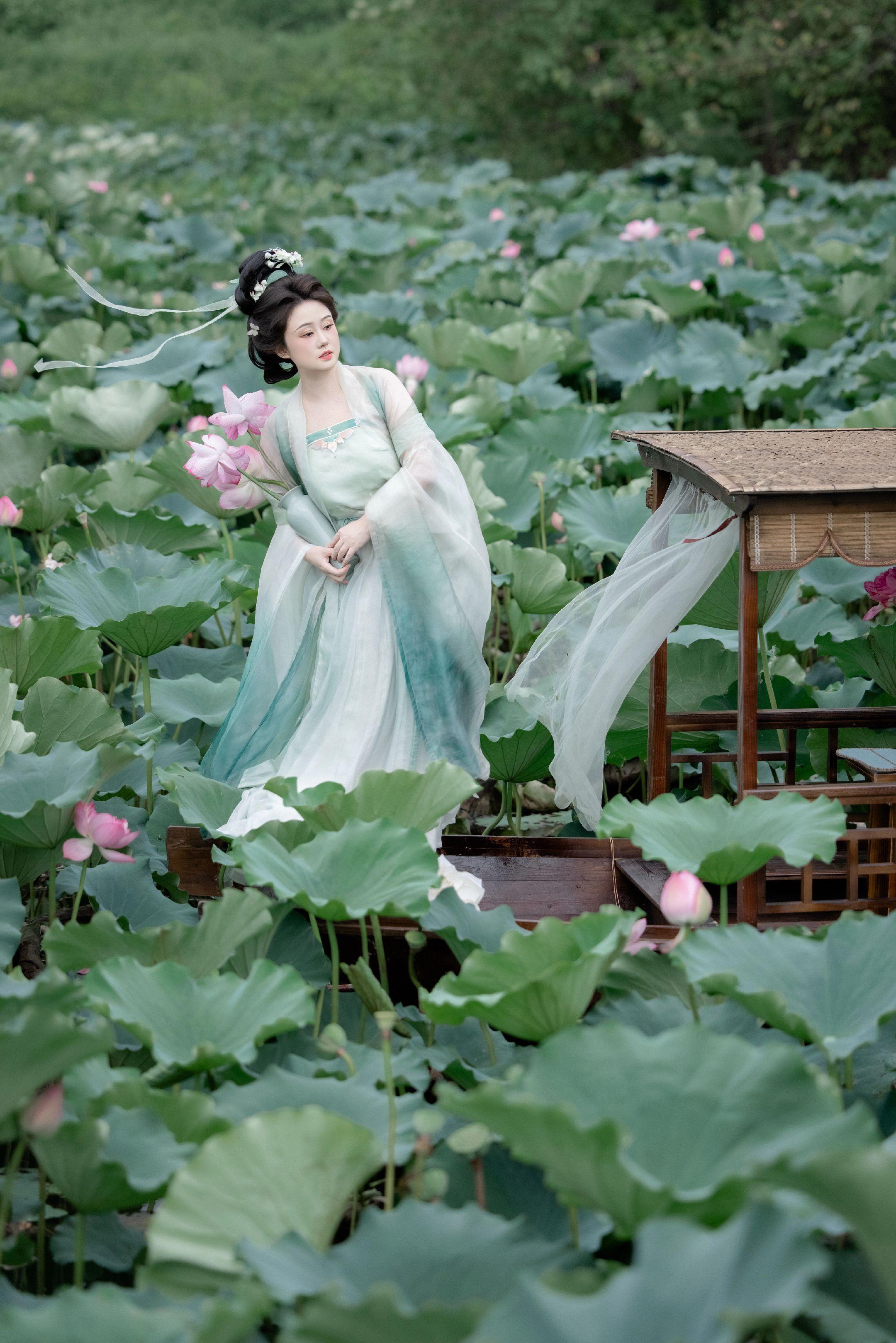误入藕花深处～摄影：本人 出镜：客
