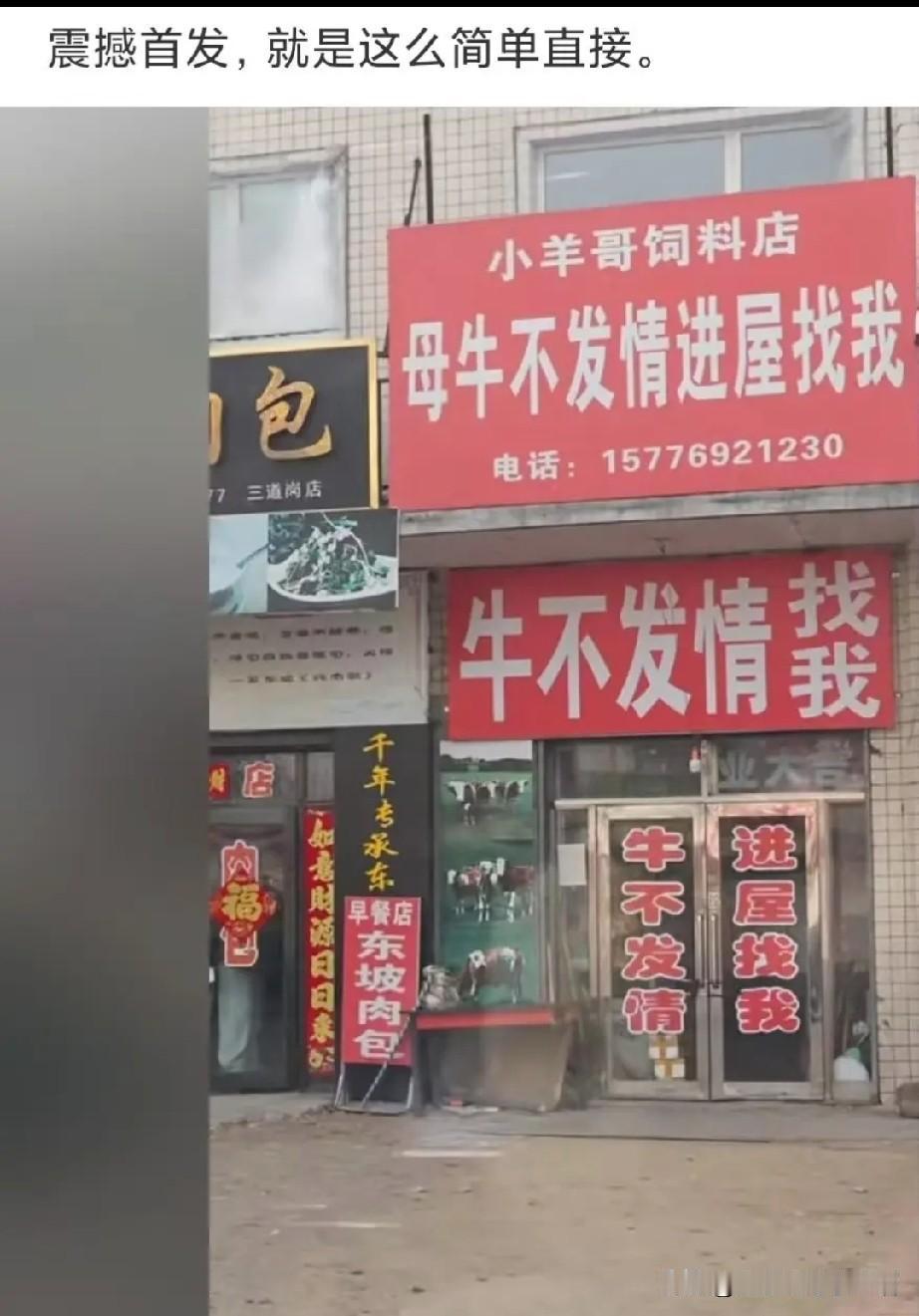 真正接地气的民间广告，不需要华丽修辞。
整间店铺从上到下反复强调业务，把广告效果