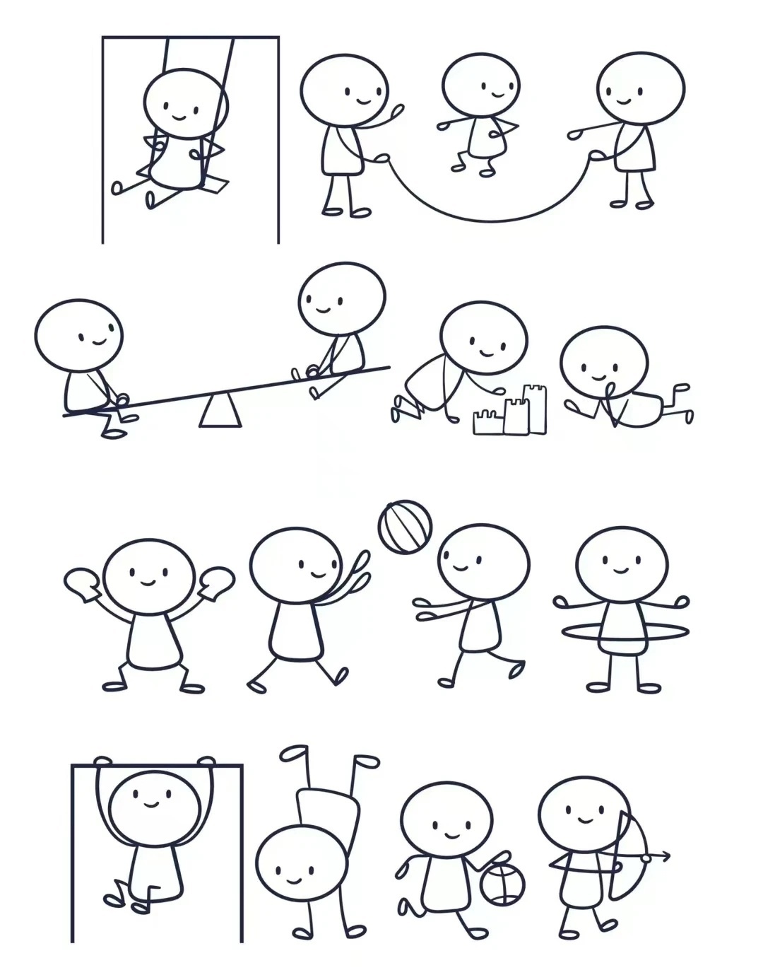 可爱的简笔画学起来[送花花] 