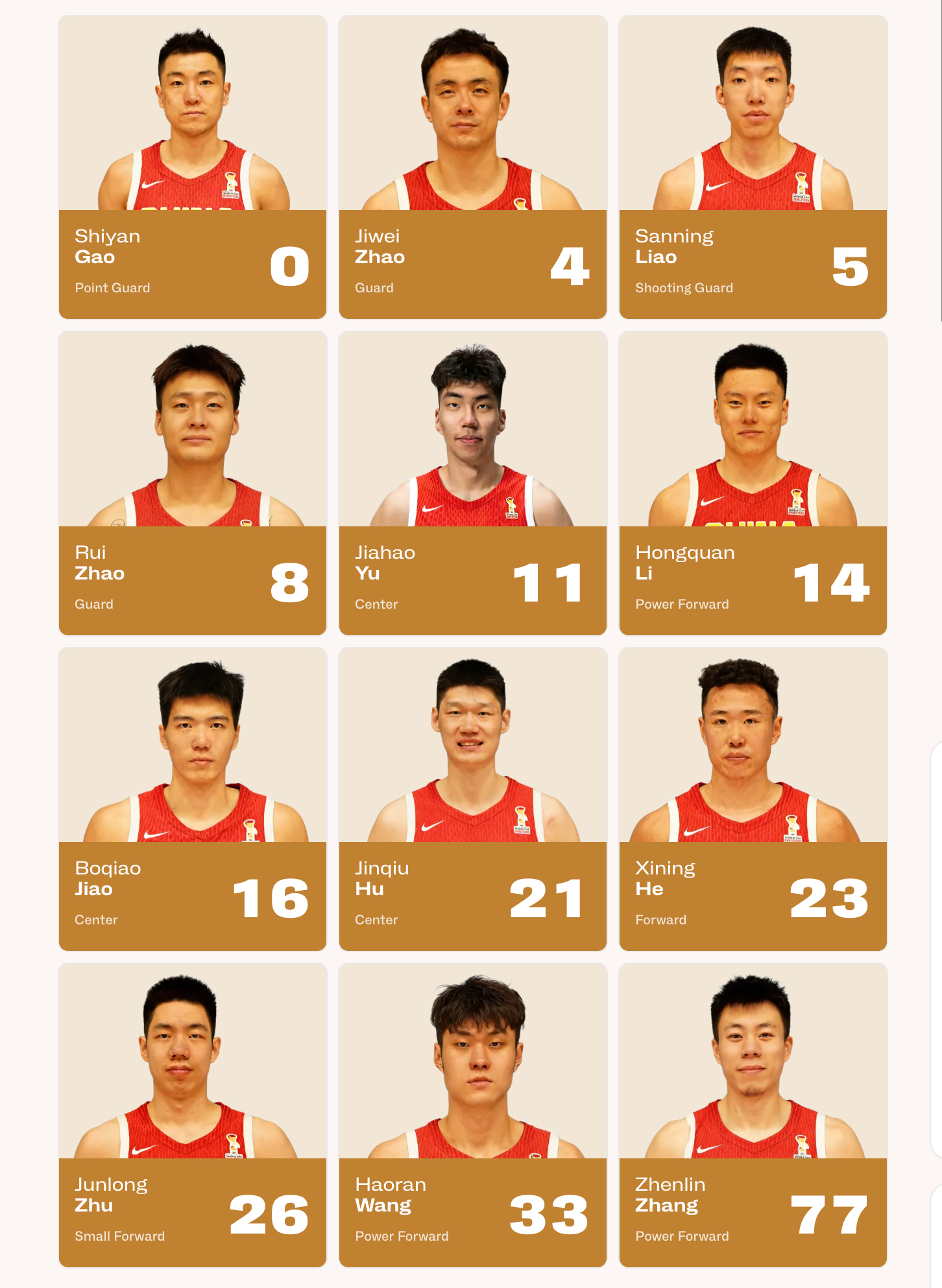 中国男篮明晚对阵日本12人名单公布👇后卫：赵继伟、赵睿、廖三宁、高诗岩、贺希宁