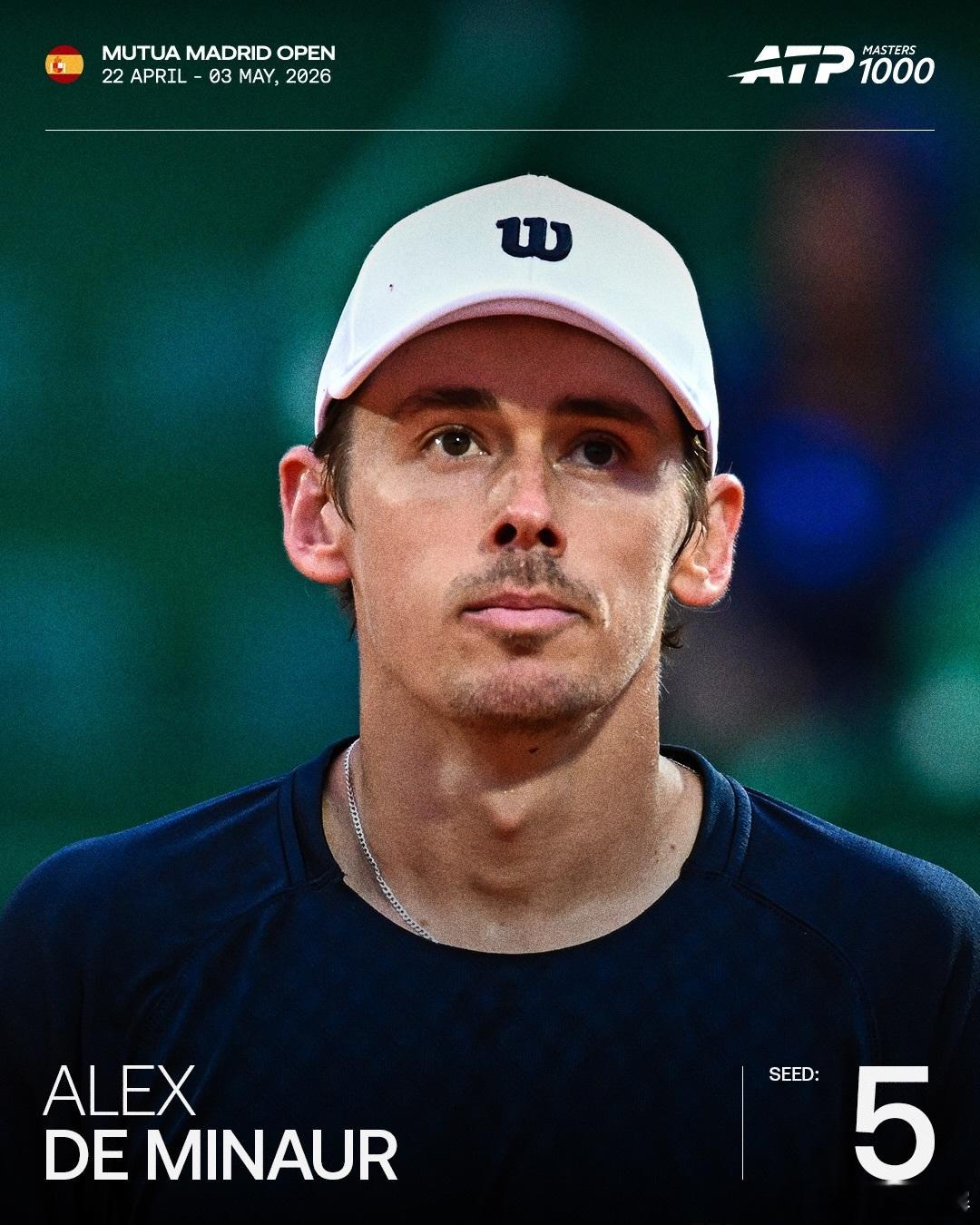 ATP1000 马德里大师赛前八种子🙌冠军会从这八人之中产生吗？🤔网来不息A