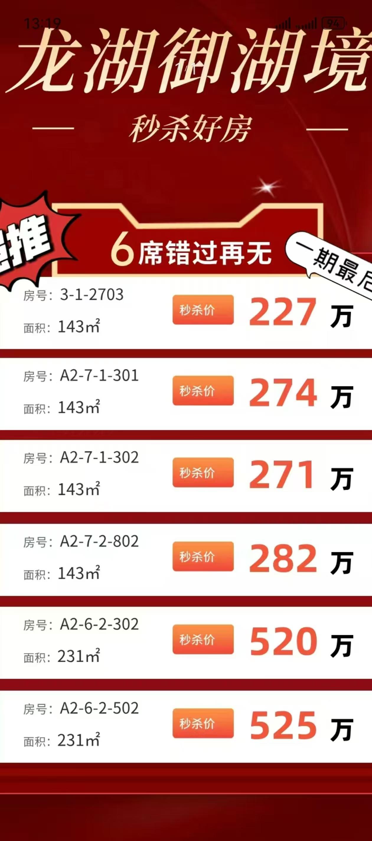 龙湖御湖境
6⃣️套周末秒杀好房
世界好莱坞豪宅
升级9000㎡园林景观
签约山