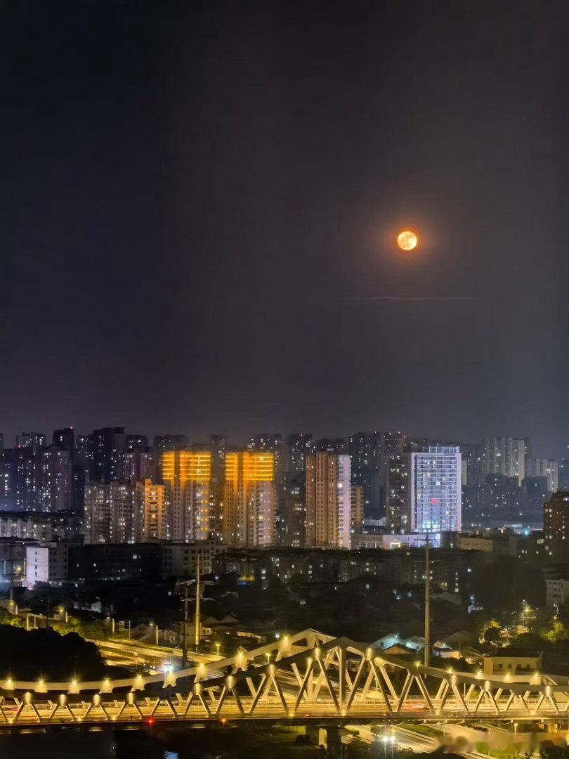 今晚的夜空 漂亮不 常州