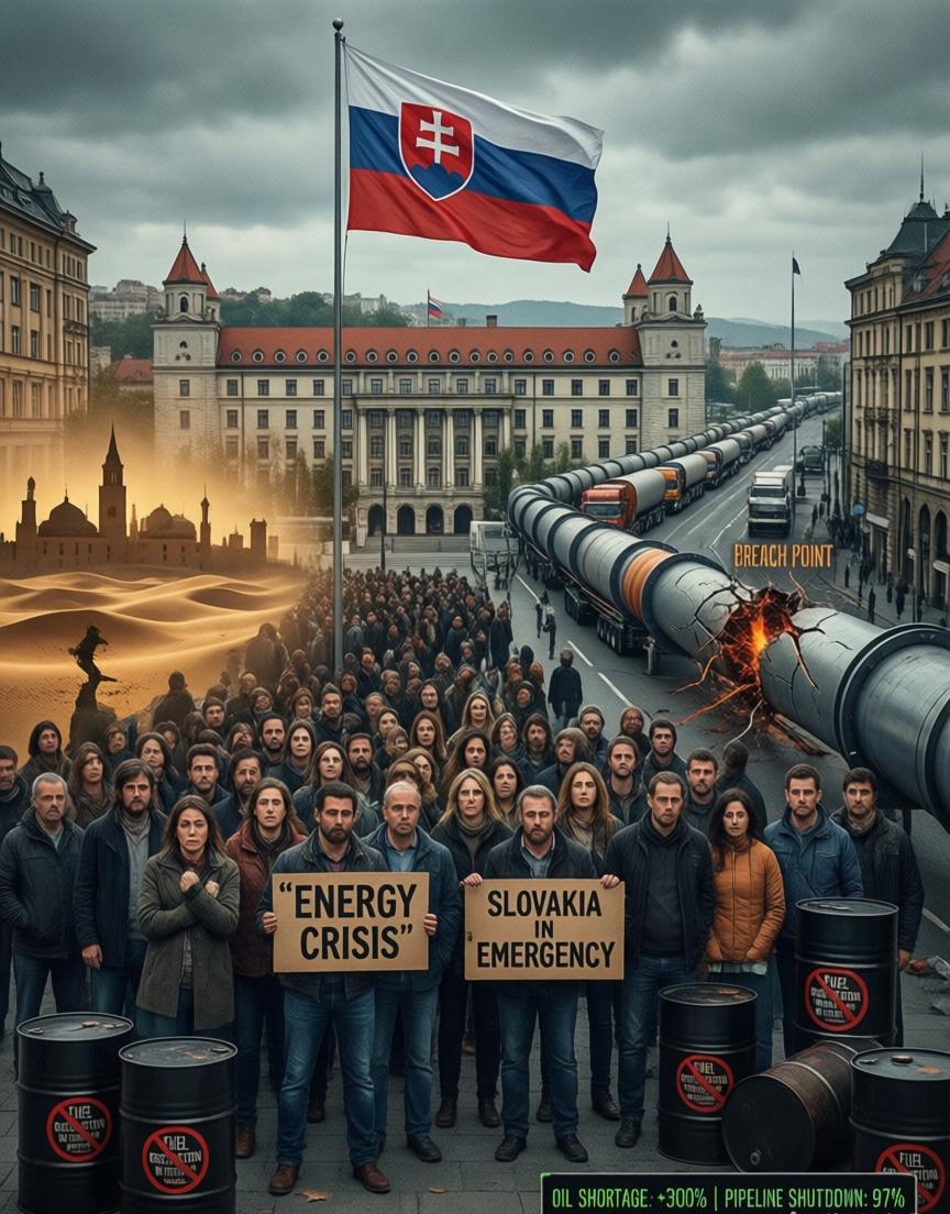 斯洛伐克那边，19号突然下了一道令——柴油限着卖，而且未来30天不许出口。明摆着