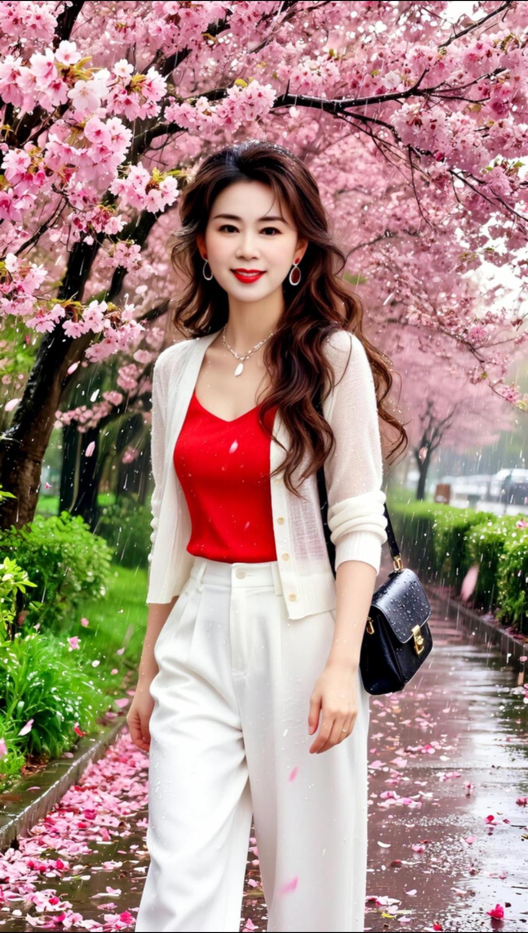 AI樱花美人写真