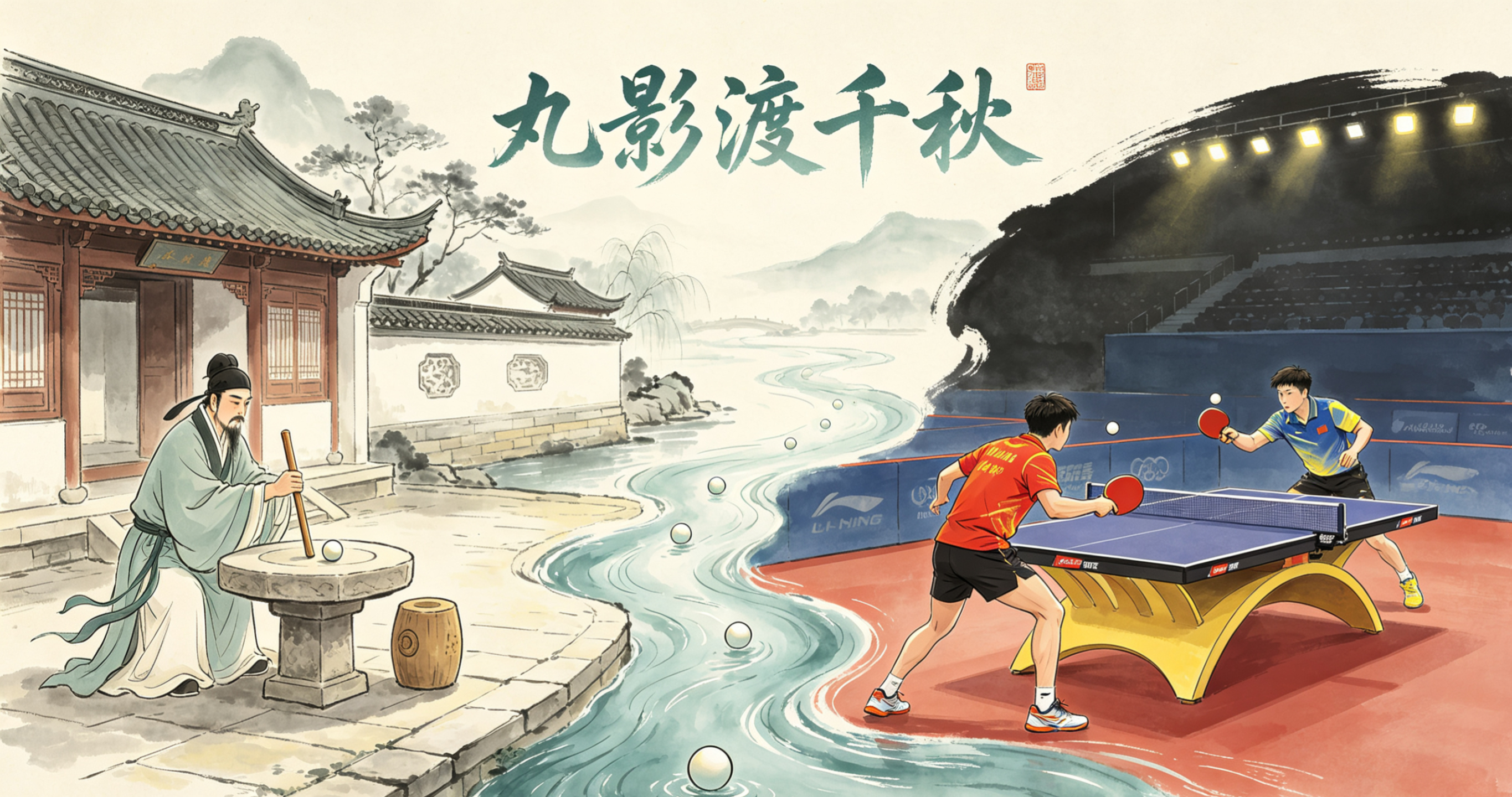微小说大赛丸影渡千秋：从大宋捶丸到方寸乒乓汴河流水悠悠，卷过宣和年间满城烟火。世