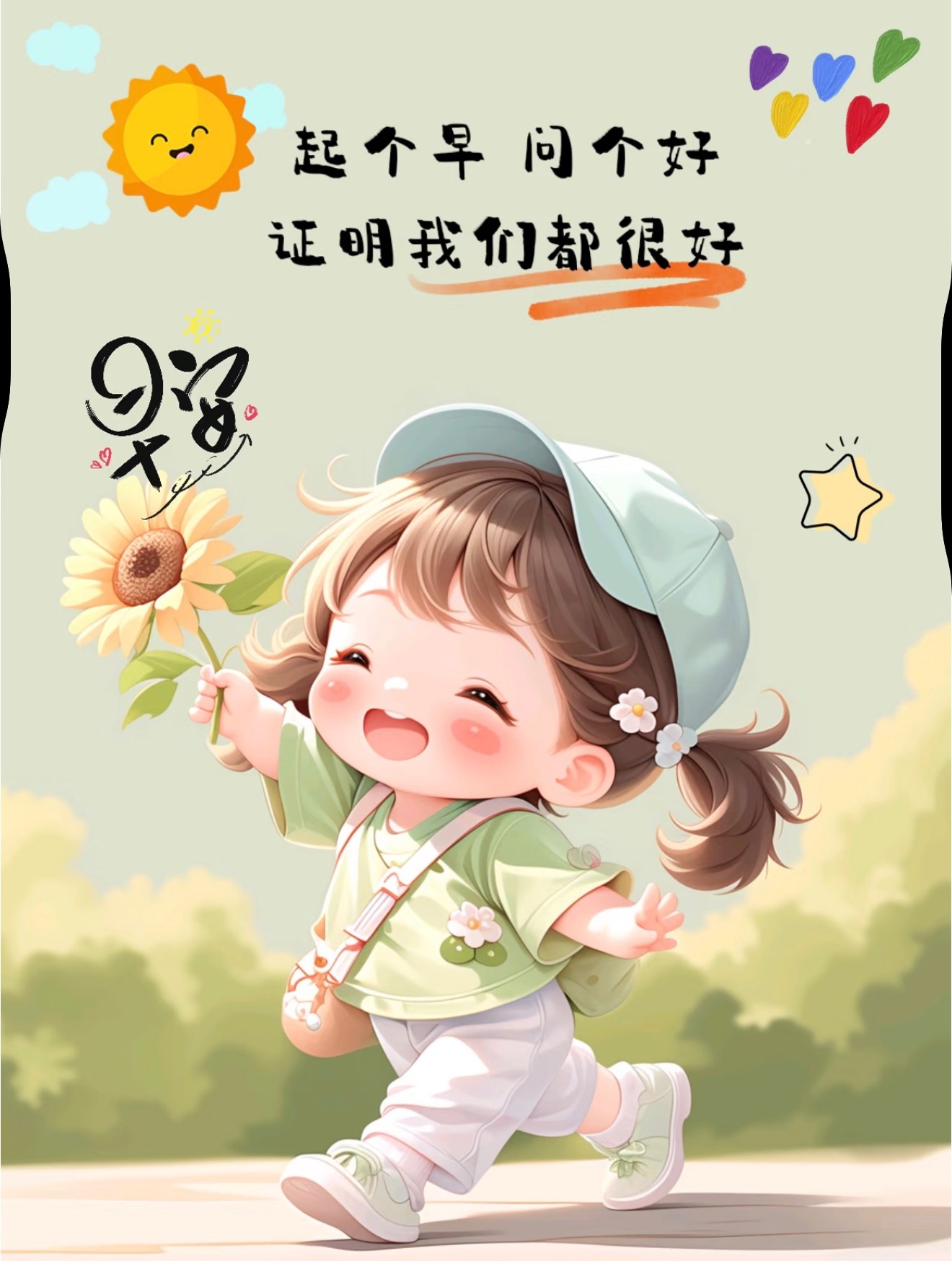 smile。☀️✨!!“给生活留个缝隙，阳光才能照进来。早安！”早安,新的一天