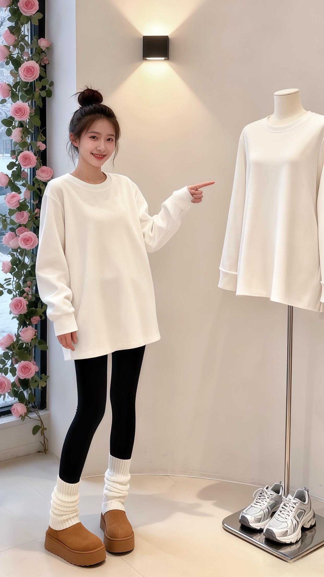 秋冬氛围感穿搭 把秋冬专属氛围穿上身 秋冬穿搭 中长款打底衫 打底衫