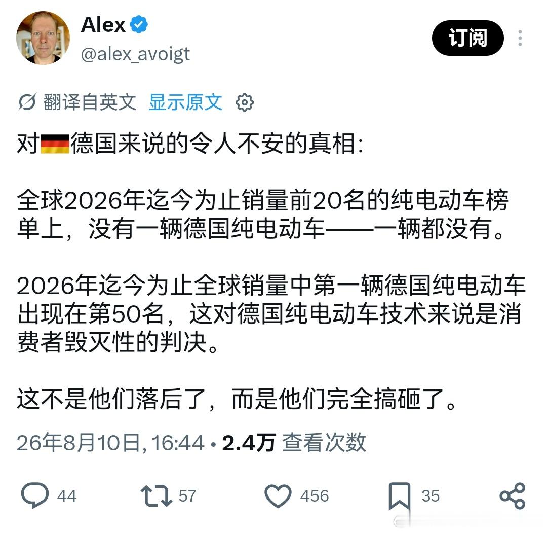 销量最高的德国纯电车居然排第五十名吗？不过有一说一，大众这两年我是没太看明白。按