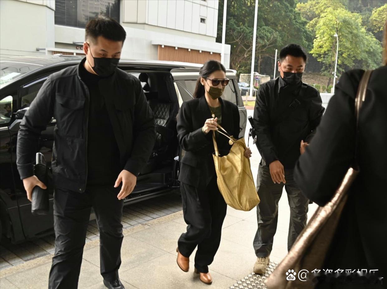 张柏芝今日出庭张柏芝今日穿一身黑出庭，下车后一脸严肃进入法院！原来她被前经纪人余