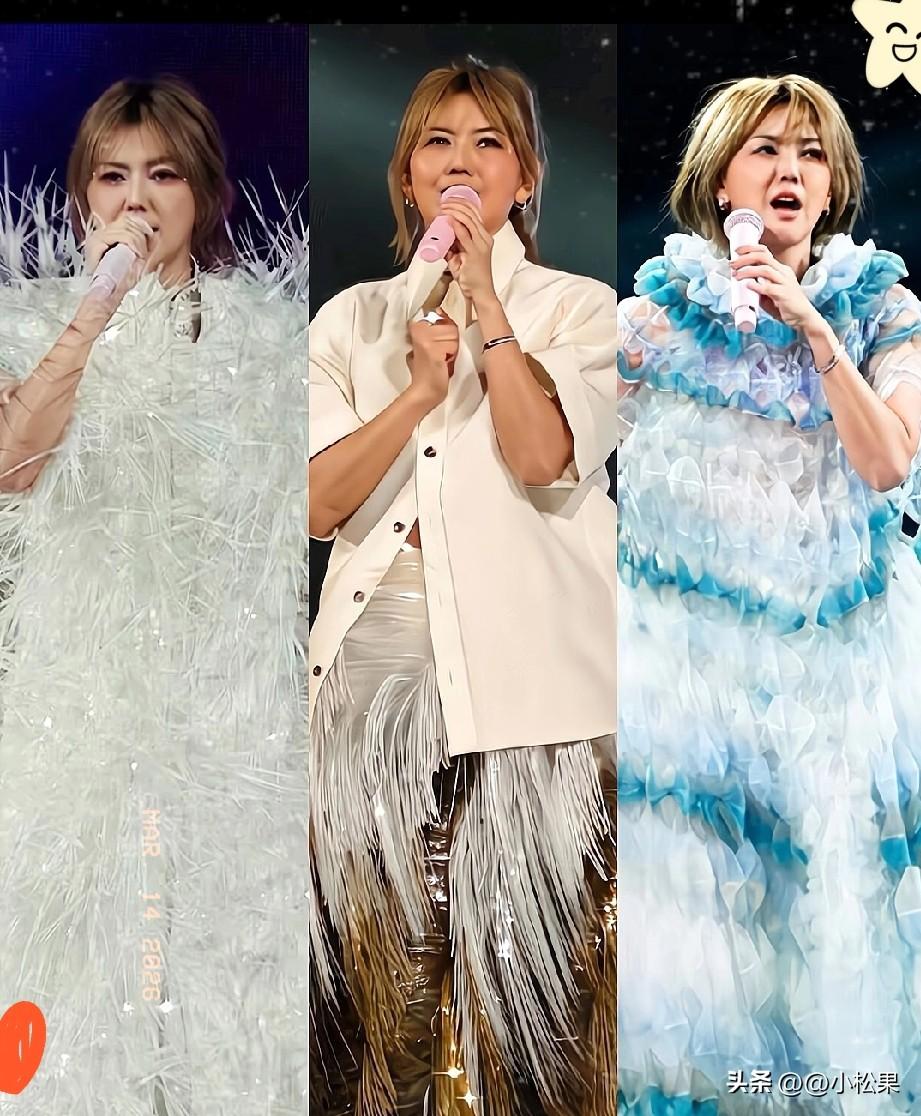 我能接受孙燕姿48岁，也能接受她自然发福，可香港演唱会这套妆造，真的让人看懵了！