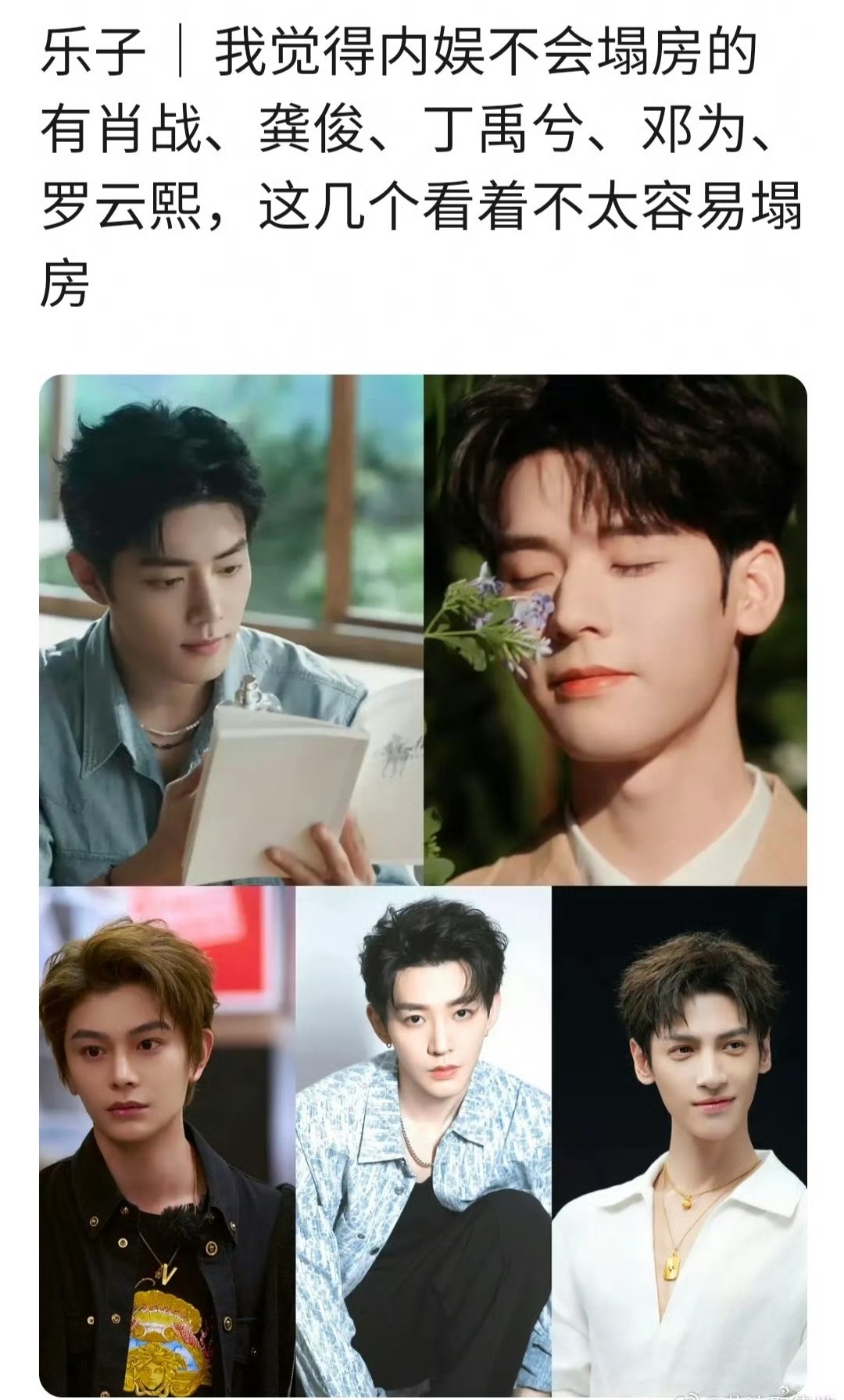 网友提名内娱不会塌房的艺人有这些👇 ​​​