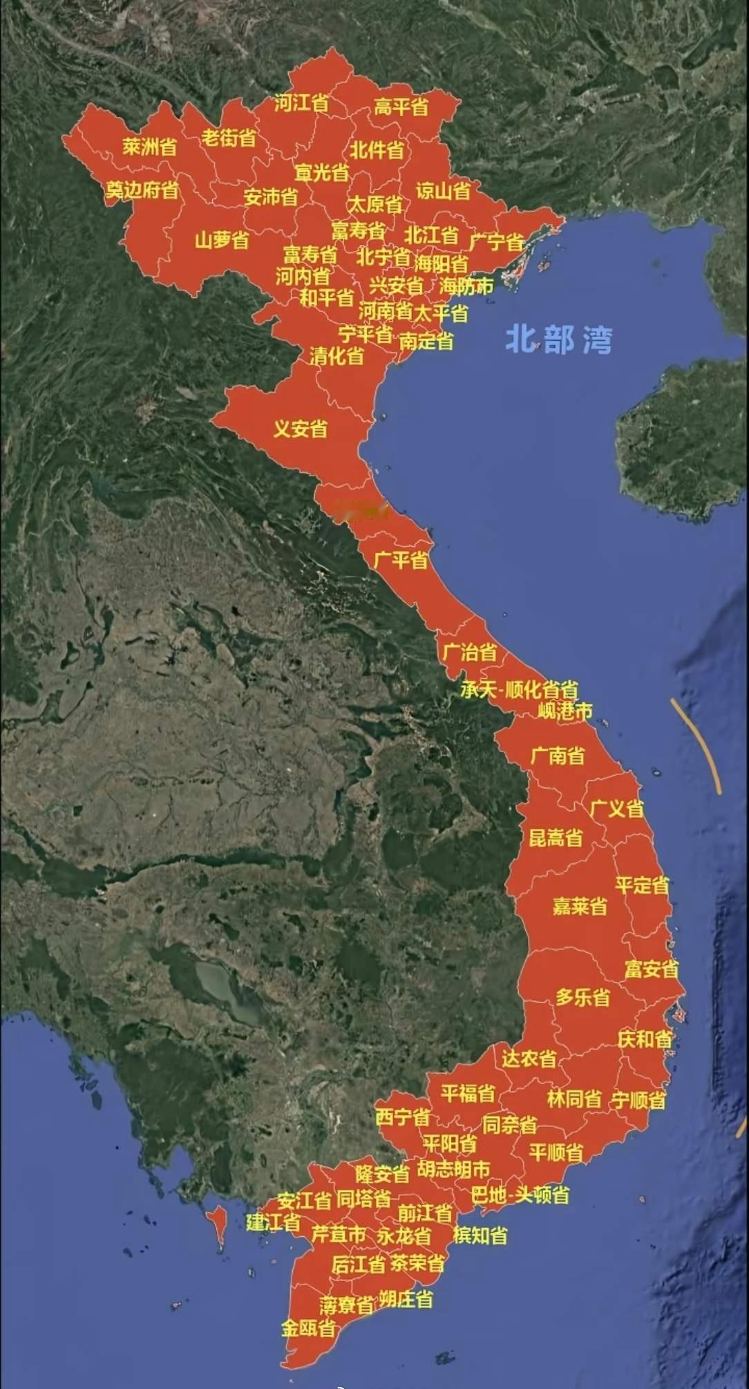 越南只有32.9万平方公里，还没我们云南省大，却有34个省级区划，跟中国的数量一