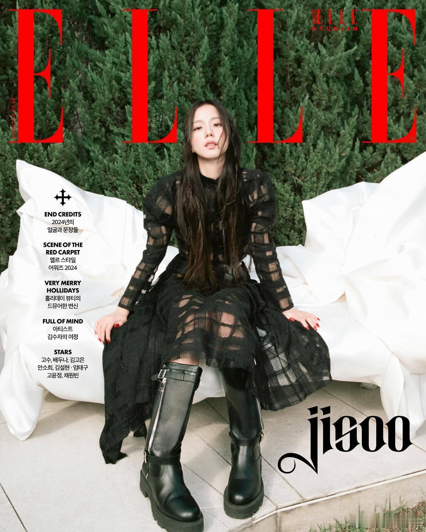 金智秀身着Dior 2025早春服饰五登ELLE封面 ​​​