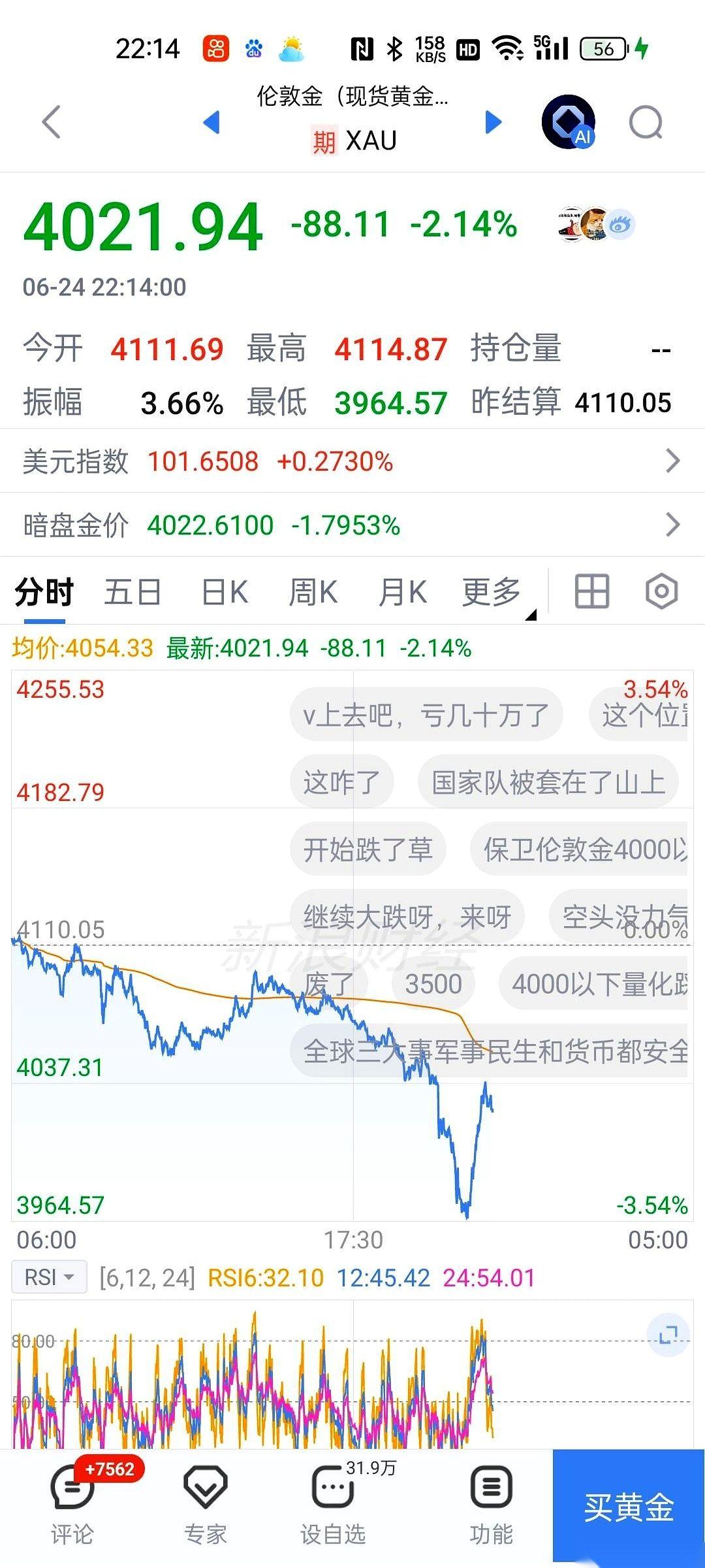 11号刚按884元一克的价格，数着钞票拿下5克小金条，这才没几天，大屏幕上的金价