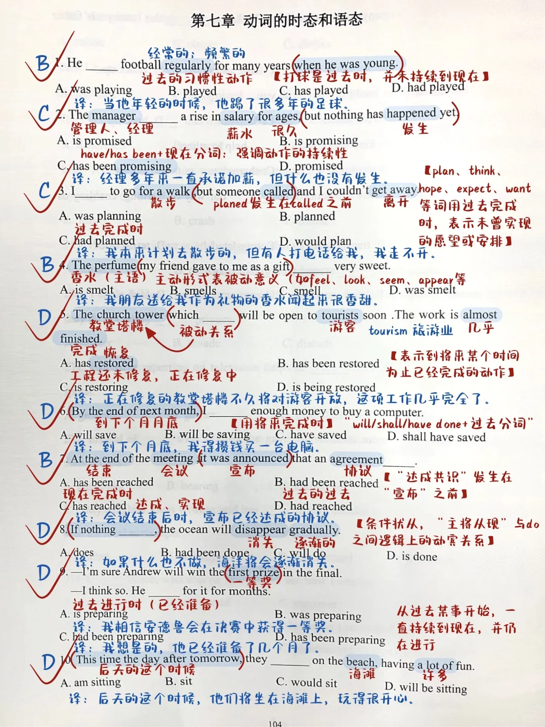 不！刷！就！后！悔！动词时态语态全对只需4页纸