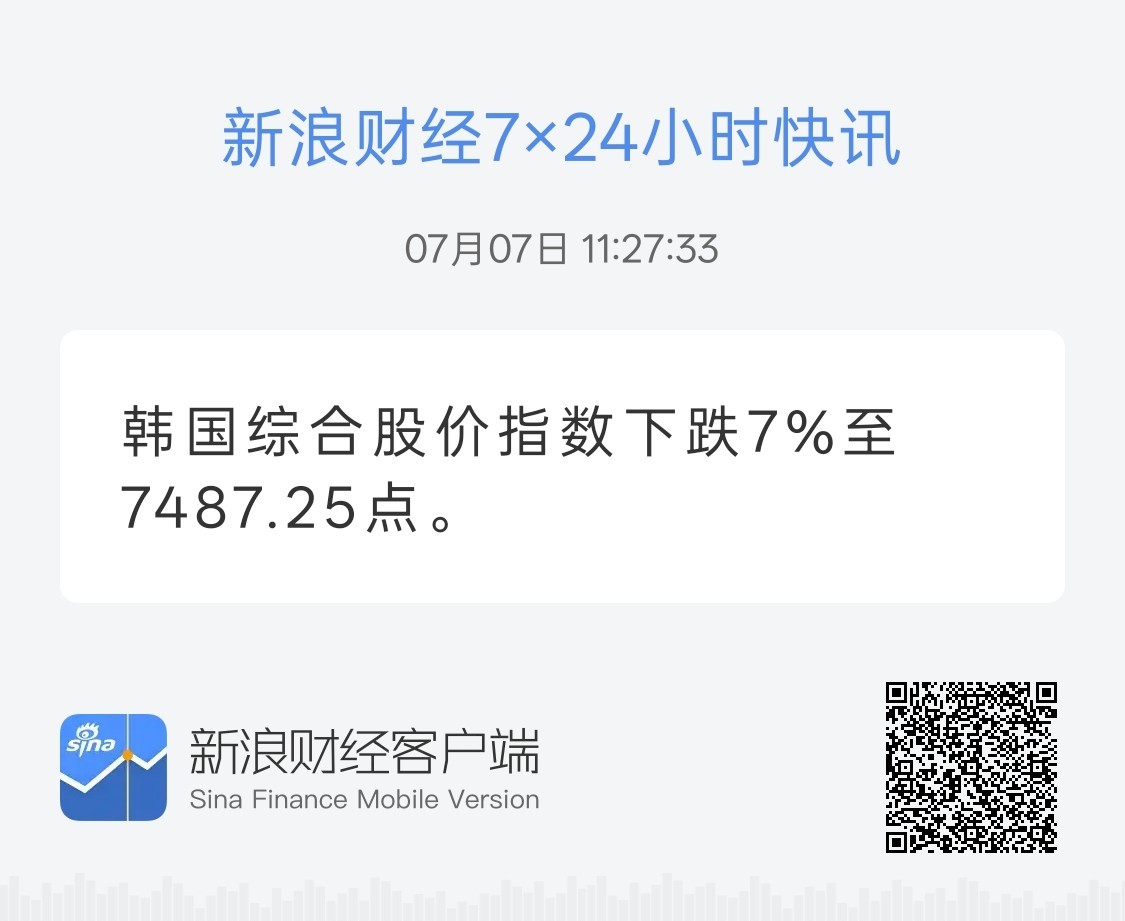 韩国跌的止不住了已经 