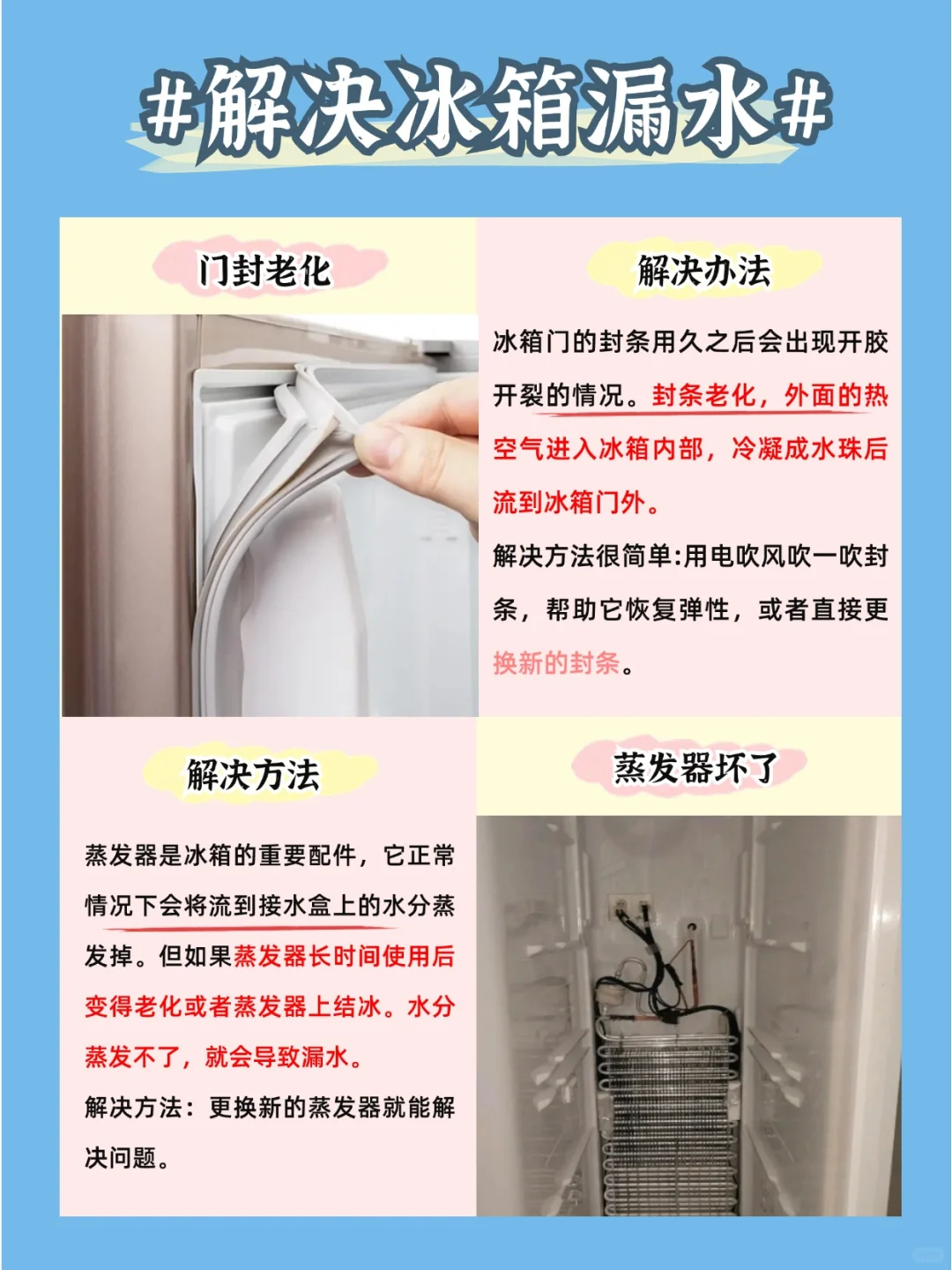 冰箱漏水？这四点可以自查！