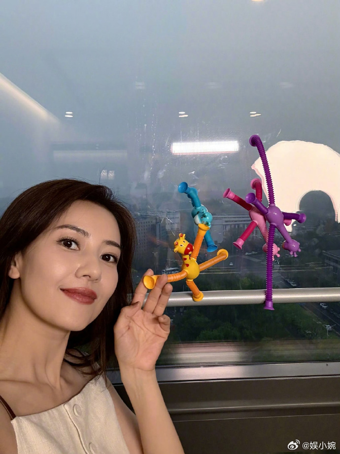 高圆圆的长颈鹿是从两元店淘的吧越看越喜欢高圆圆手里拿的长颈鹿，感觉这个长颈鹿仿佛