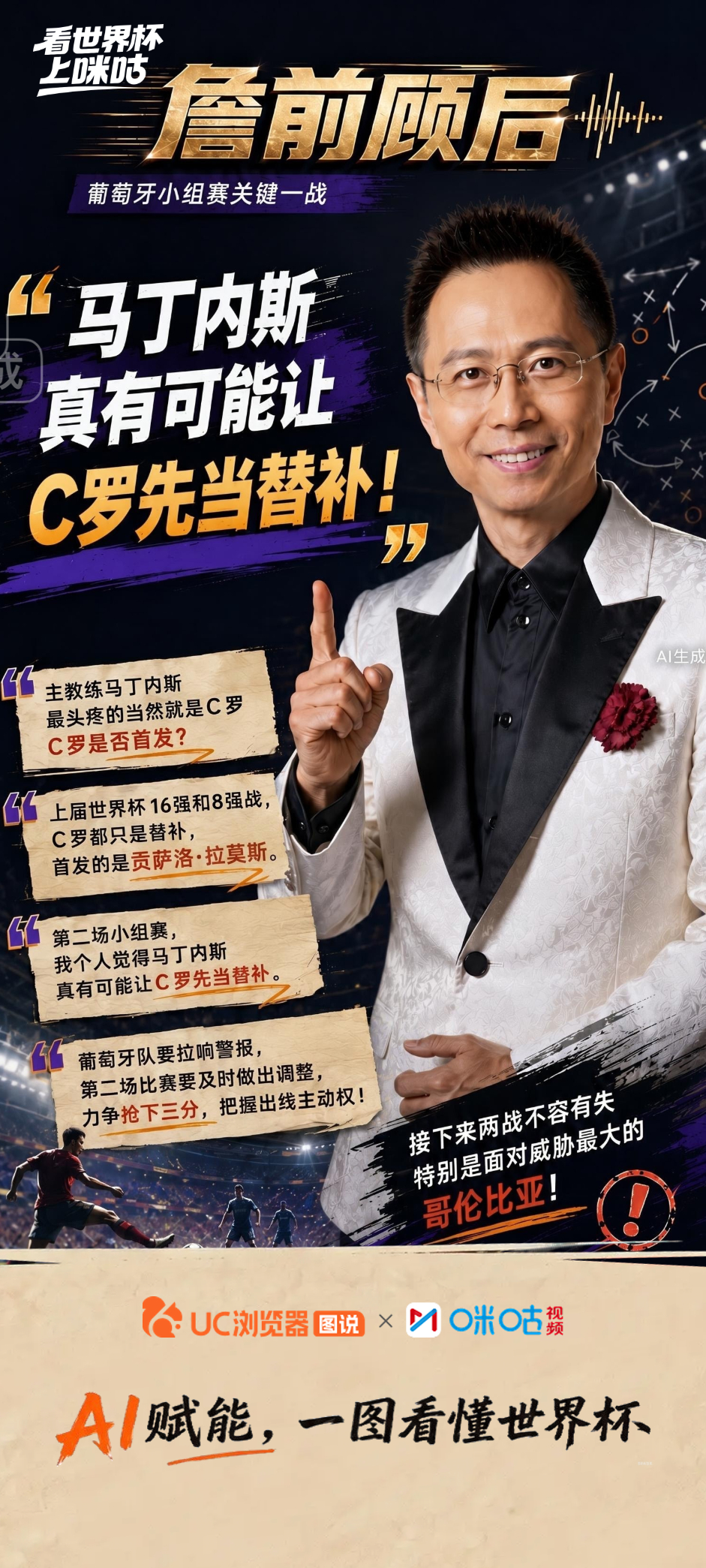 《詹前顾后》第6期精彩回顾：🎙️复盘英格兰首战4比2战胜克罗地亚，图赫尔带队风