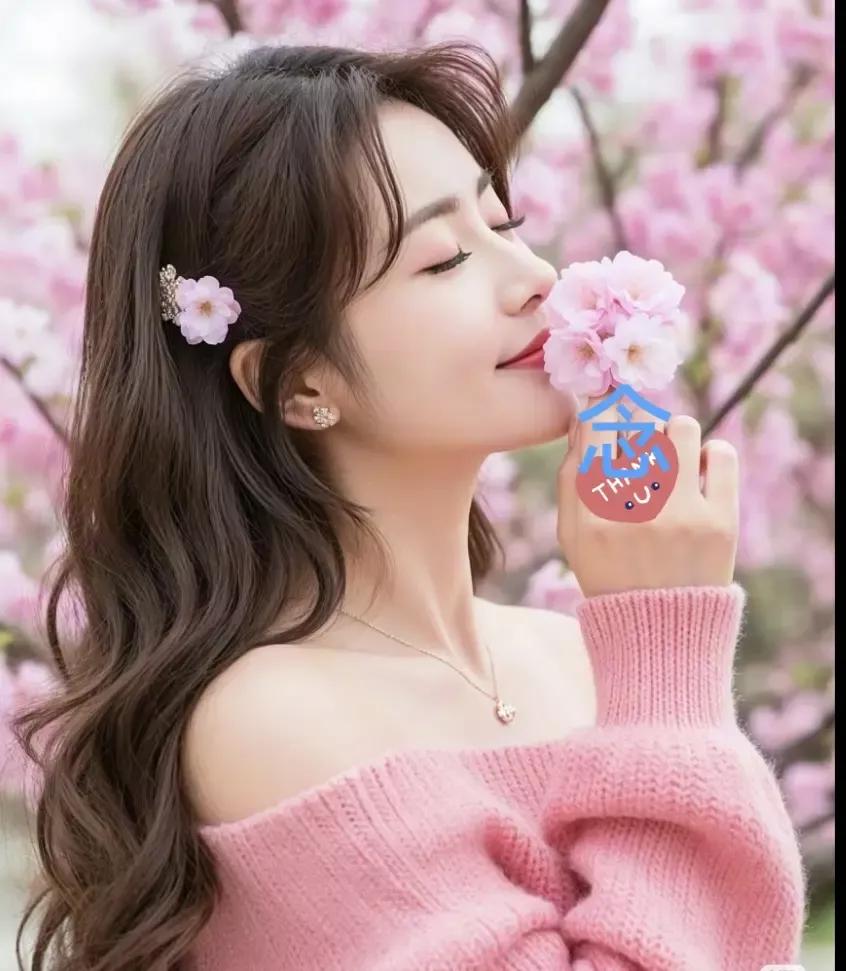 樱花树下的小清新少女，粉色花海中的甜美时刻唯美樱花瞬间 梦幻樱花写真 花海少女照