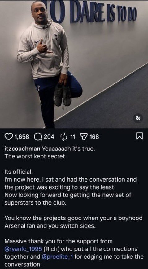 每日邮报Mike Keegan，热刺高层对新任青训球探内罗斯·科奇曼在社交媒体上