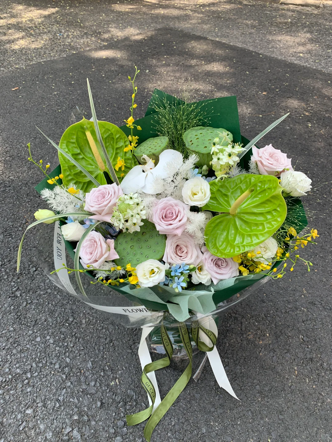 大连花店｜国风绿色系花束💐