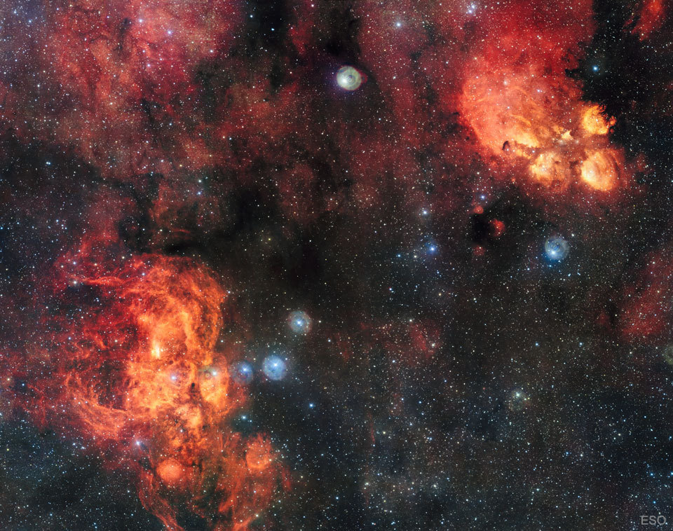 #每天一天文图# NGC 6357: 龙虾星云 ​​​