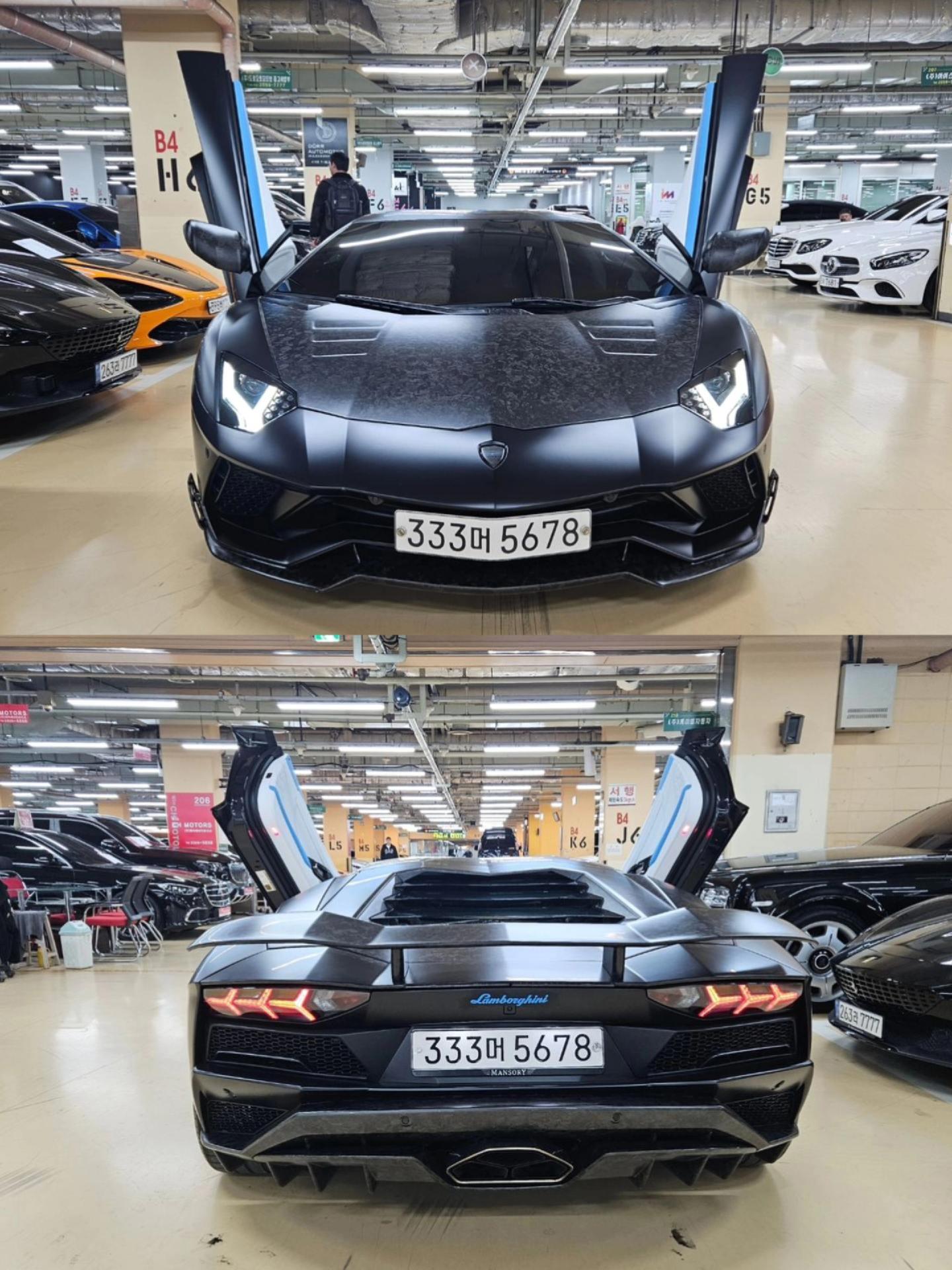 韩国|  Lamborghini Aventador S Mansory
韩国唯一一台原厂经过迈莎锐操刀的兰博基尼Aventador S! 所到之处全部都是碳纤维，真的太帅了!